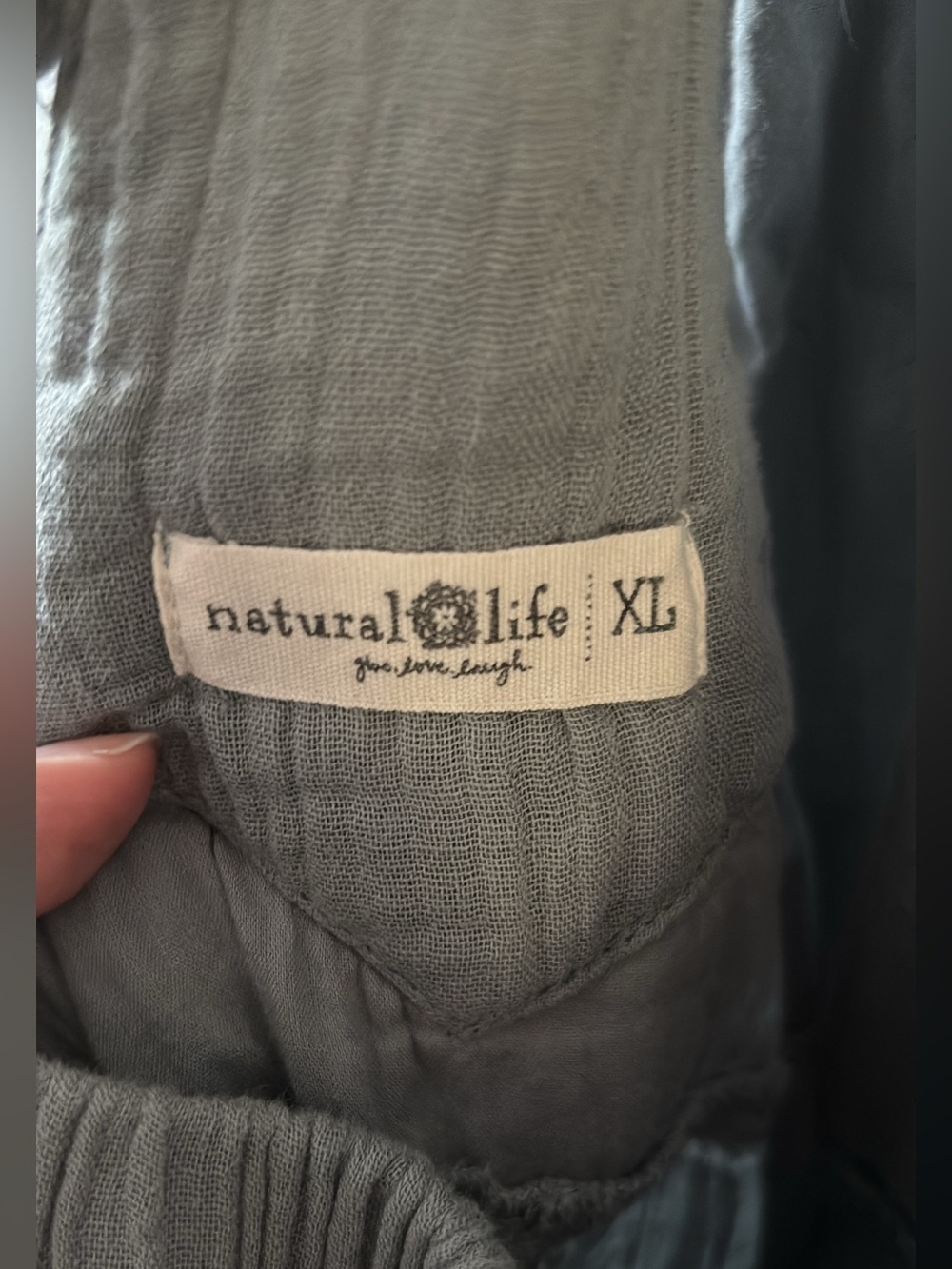 Natural Life Dakota Cotton Gauze Tie Overalls Jumpsuit Sage Green Size XL - Picture 5 of 5